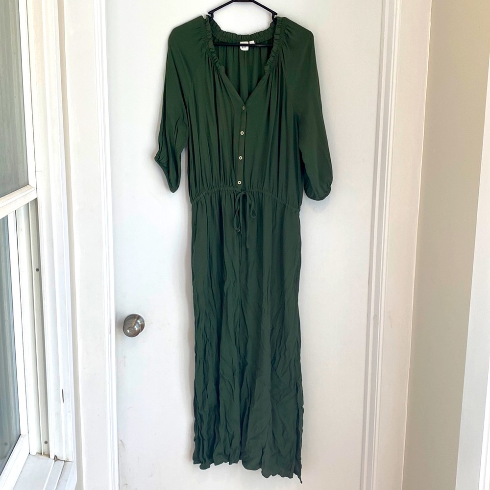 GAP green maxi dress
